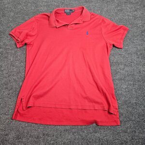 Polo by Ralph Lauren Custom Fit polo shirt size large red with Blue pony Logo XL